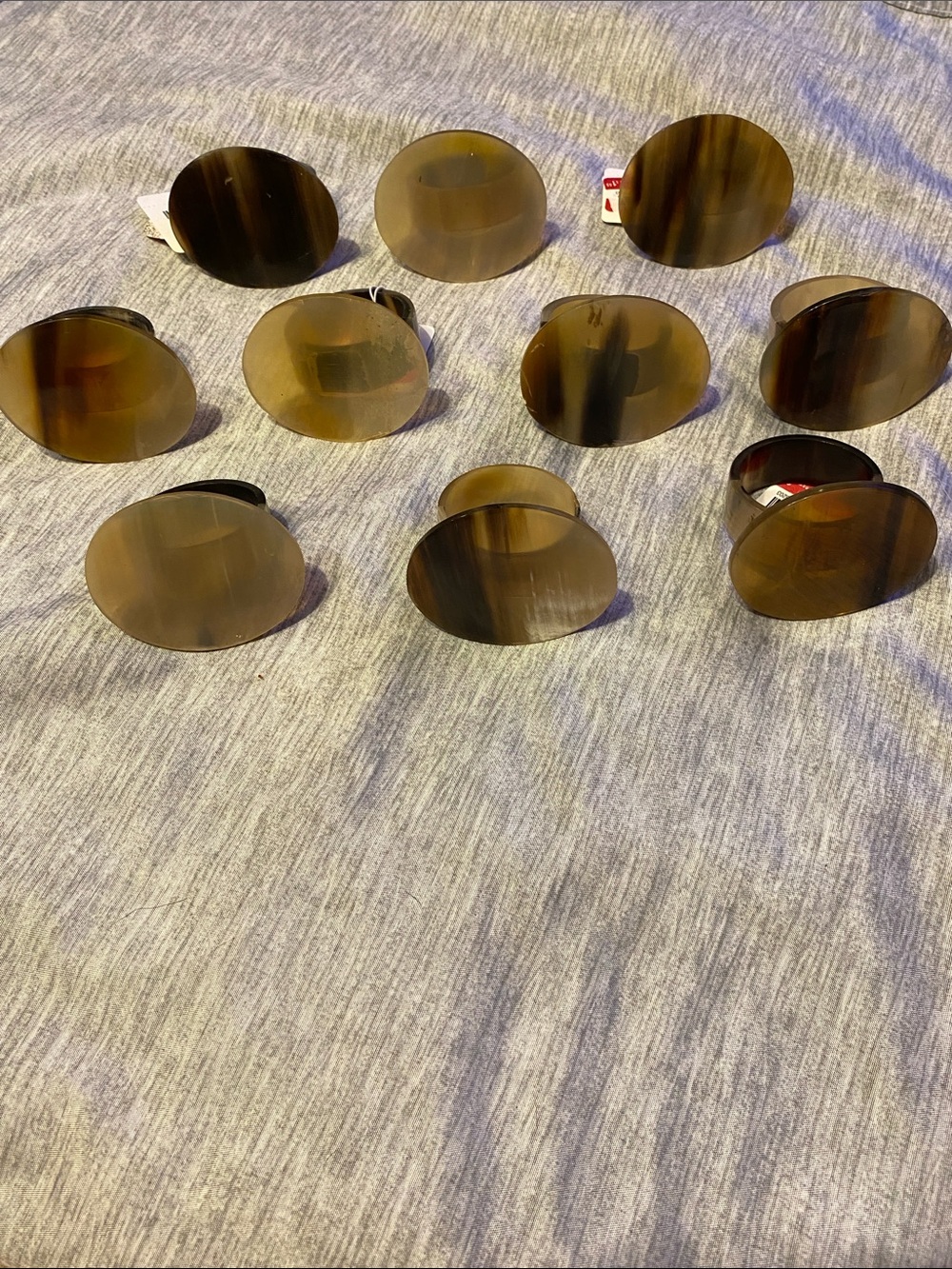 Pier 1 Imports Natural Horn-Like Napkin Rings Set of 10 NEW